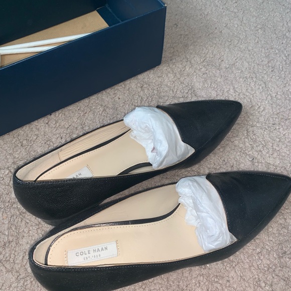 NWT Cole Haan Dellora Skimmer Flats loafer black - Picture 3 of 5